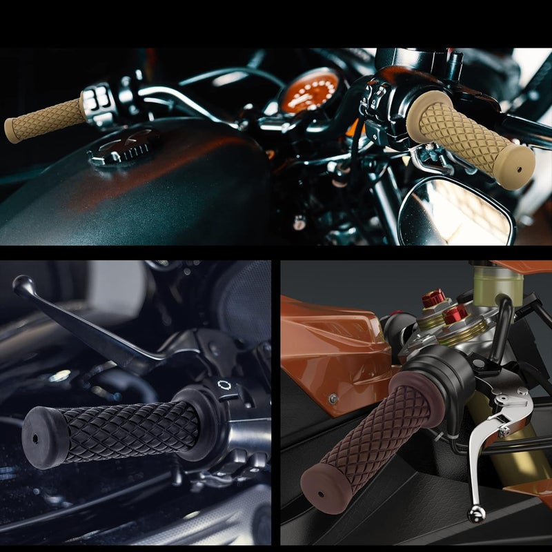 Coxotom Universal Motorcycle Handles Grips - Non Slip Rubber Motorcycle Grips for Harley Honda Yamaha Suzuki Kawasaki Dirt Bike - Image 4